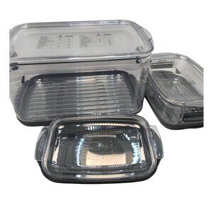 Progressive Prepworks Produce Saver 3-Piece Set With Vented Lids For Fresh Produ